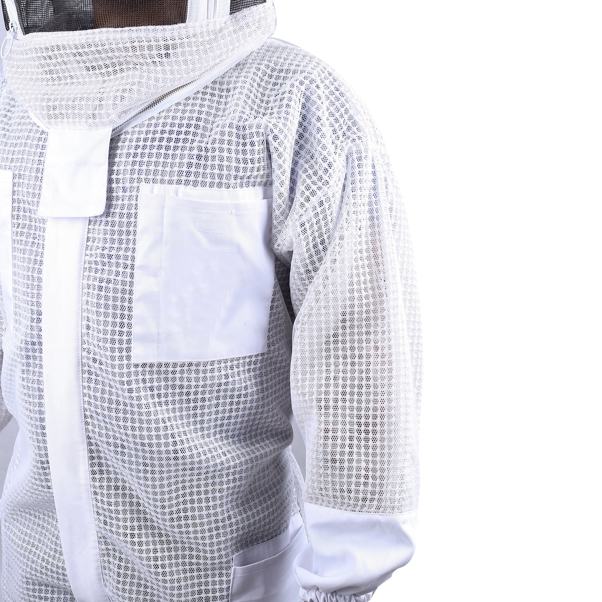 OZBEE Beekeeping Suit 3 Layer Mesh Ultra Cool Ventilated Round Head Beekeeping Protective Gear-4