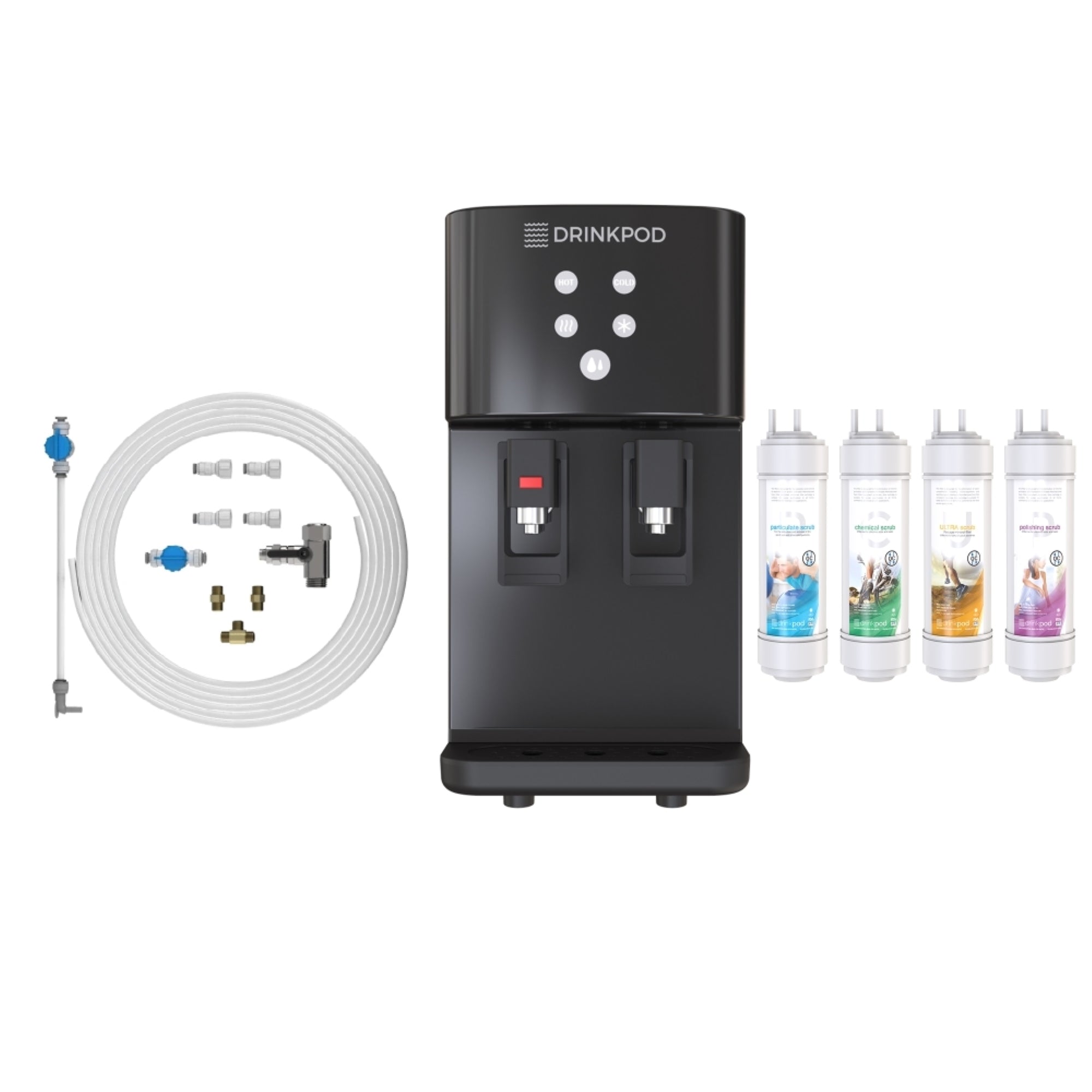 Drinkpod 2000 Pro Series - Countertop 4 Stage Water Purifier (Hot & Cold)-4