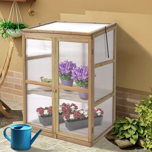30 x 22 x 43 Inch Garden Portable Wooden Greenhouse-2
