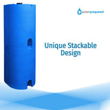 WaterPrepared 55 Gallon Blue Water Storage Tank