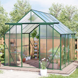 8 x 8 ft Walk-In Greenhouse, Polycarbonate Panels, Aluminum Frame