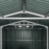 TMG Industrial 10' x 20' Metal Garage Shed with Double Front Doors, 7'-8" Peak Height, Side Entry Door, 185 Sq-Ft Floor Space