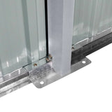 TMG Industrial 10' x 20' Metal Garage Shed with Double Front Doors, 7'-8" Peak Height, Side Entry Door, 185 Sq-Ft Floor Space