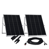Nature's Generator 100W Rigid Solar Panels w/ cable and connector (2 Pack)