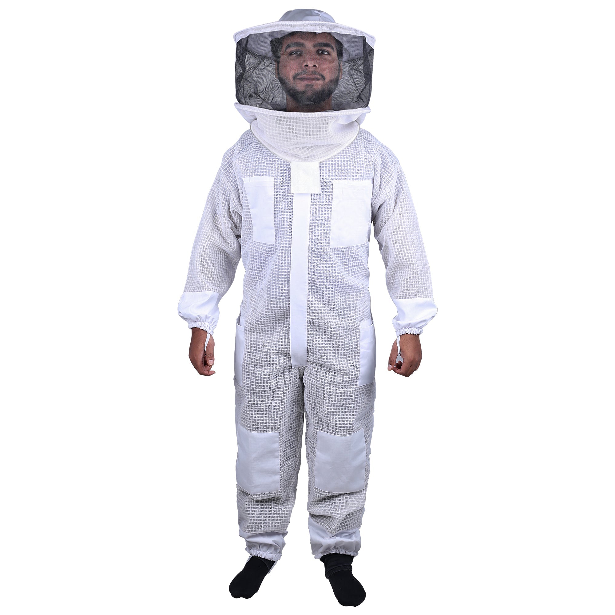 OZBEE Beekeeping Suit 3 Layer Mesh Ultra Cool Ventilated Round Head Beekeeping Protective Gear-1