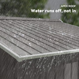 Outsunny 9' x 6' Metal Storage Shed with 2 Sliding Doors, 4 Air Vents, Gray