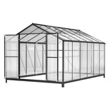 8 x 12 ft Walk-In Greenhouse, Polycarbonate Panels, Aluminum Frame