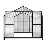8 x 12 ft Walk-In Greenhouse, Polycarbonate Panels, Aluminum Frame