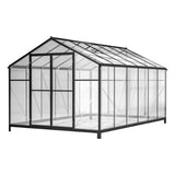 8 x 12 ft Walk-In Greenhouse, Polycarbonate Panels, Aluminum Frame