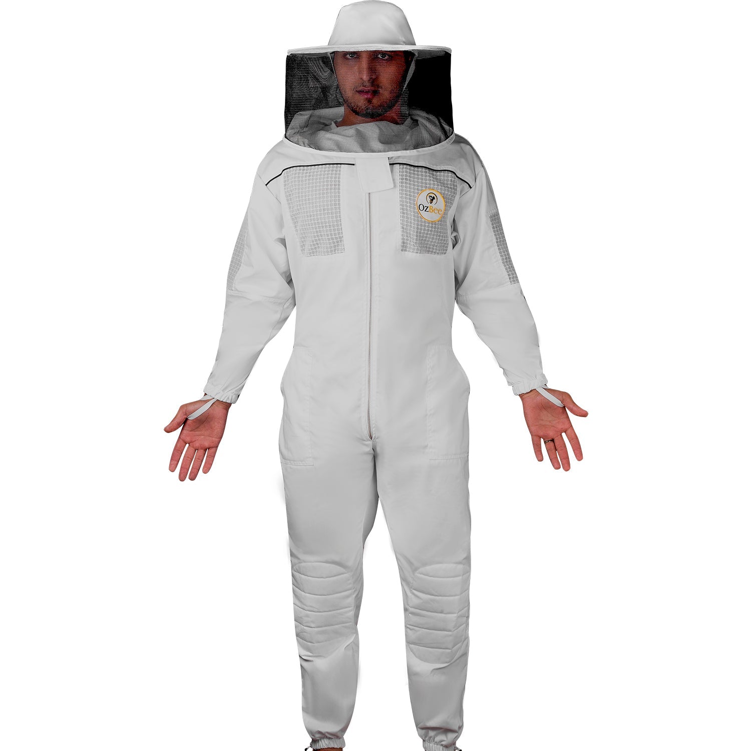 OZBEE Beekeeping Suit Poly Cotton Semi Ventilated Round Head Suit-0