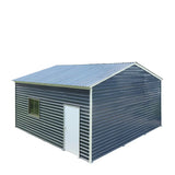 TMG Industrial 20' x 20' Metal Garage Shed, 9' High Double Front Doors, 13' Peak, 400 Sq-Ft