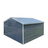 TMG Industrial 20' x 20' Metal Garage Shed, 9' High Double Front Doors, 13' Peak, 400 Sq-Ft