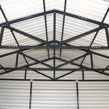 TMG Industrial 20' x 20' Metal Garage Shed, 9' High Double Front Doors, 13' Peak, 400 Sq-Ft