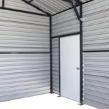 TMG Industrial 20' x 20' Metal Garage Shed, 9' High Double Front Doors, 13' Peak, 400 Sq-Ft