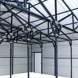 TMG Industrial 26' x 40' Metal Garage Shed, 9' High Double Front Doors, 14' Peak, 1040 Sq-Ft