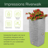 Impressions Riverwalk 50 Gallon Rain Saver - Light Granite