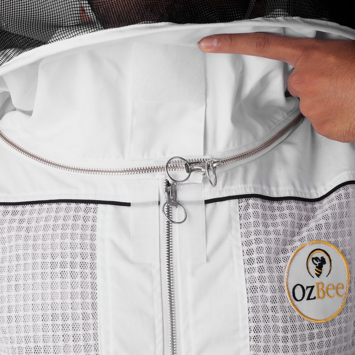 OZBEE Beekeeping Suit Poly Cotton Semi Ventilated Round Head Suit-4