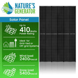 Nature's Generator 410 Watt Monocrystalline Rigid Panel (2 Pack)