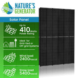 Nature's Generator 410 Watt Monocrystalline Rigid Panel (4 Pack)