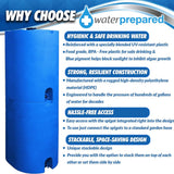 WaterPrepared 55 Gallon Blue Water Storage Tank