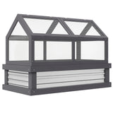 Outsunny 48" x 24" x 32.25" Raised Garden Bed, Wooden Cold Frame Greenhouse Cover, Gray