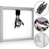 ACOPOWER 50W 12V Solar Charger Kit, 10A Charge Controller with Alligator Clips