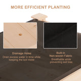 Outsunny 48" x 22" x 30" Wooden Elevated Planter Bed with Filter Fabric and Drainage Holes, Natural