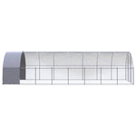 vidaXL Outdoor Chicken Coop 9.8'x26.2'x6.6' Galvanized Steel-2