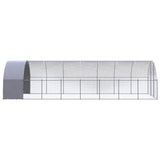vidaXL Outdoor Chicken Coop 9.8'x26.2'x6.6' Galvanized Steel-2