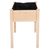 Outsunny 48" x 22" x 30" Wooden Elevated Planter Bed with Filter Fabric and Drainage Holes, Natural