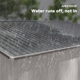 Outsunny 11' x 9' Metal Storage Shed with Double Sliding Doors, Silver