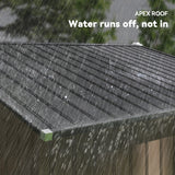 Outsunny 9' x 6' Metal Storage Shed with 2 Sliding Doors, 4 Air Vents, Brown