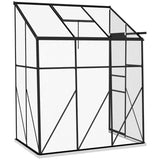 6.3 ft x 4.1 ft Outdoor Polycarbonate Lean-to Greenhouse with Black Metal Frame-1