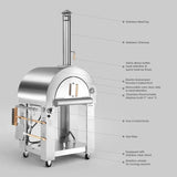 Empava Outdoor Wood Fired and Gas Pizza Oven