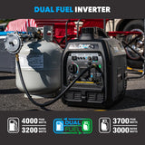 Pulsar 4,000-Watt Dual Fuel Inverter Generator, Portable & Super-quiet