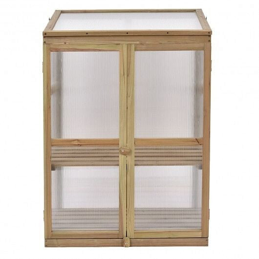 30 x 22 x 43 Inch Garden Portable Wooden Greenhouse-1