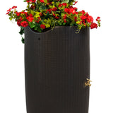 Impressions Bali 50 Gallon Rain Saver - Planter Top - Dark Brown