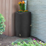 Impressions Bali 50 Gallon Rain Saver - Planter Top - Dark Brown
