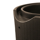 Impressions Bali 50 Gallon Rain Saver - Planter Top - Dark Brown