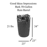 Impressions Bark 50 Gallon Rain Saver - Sandstone