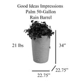 Impressions Palm 50 Gallon Rain Saver - Khaki