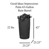 Impressions Palm 65 Gallon Rain Saver - Oak