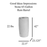 Impressions Stone 65 Gallon Rain Saver - Light Granite