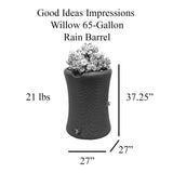 Impressions Willow 65 Gallon Rain Saver - Dark Brown