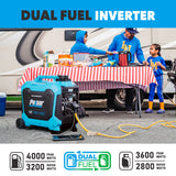 4000W Dual Fuel Inverter Generator with CO Sentry-1