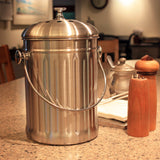 Kitchen Accents - Stainless Steel Kitchen Composter 3 Quart
