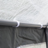 Outsunny 20' L x 10' W x 9' H Large Walk-in Greenhouse with PE Cover, 2 Zippered Roll Up Doors, 8 Closeable Windows