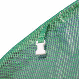 Outsunny 10' L x 10' W x 6.5' H Walk-in Hoop Greenhouse with PE Cover, Zippered Door, 6 Mesh Windows, Green