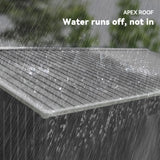 Outsunny 11' x 9' Metal Storage Shed with Double Sliding Doors, Gray