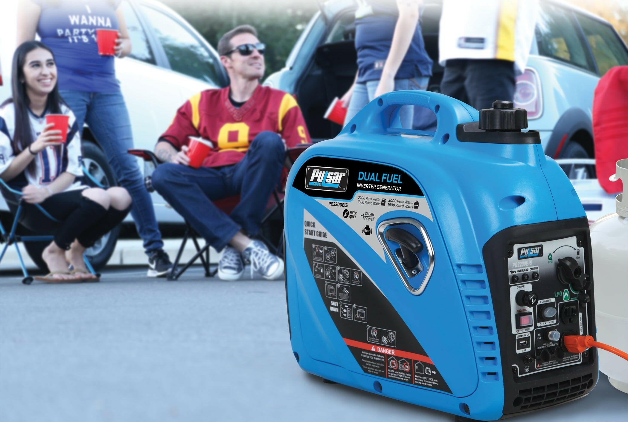 Pulsar 2200W Parallel Ready Portable Dual Fuel Inverter Generator PG2200BiS-2